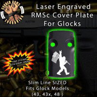 Rock On Big Foot Laser Engraved RMSc Cover Plate for Glock 43, 43x, 48