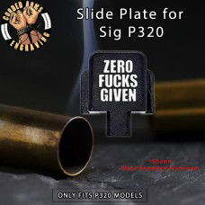 Zero Fucks Engraved Slide Plate for Sig p320