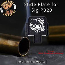 Gas Masked Hello Kitty Engraved Slide Plate for Sig p320