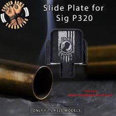 POW/MIA Flag Laser Engrave Slide Plate for Sig p320