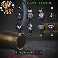 Military Series Engraved Slide Plate for Sig p320