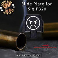 Angry Face Engraved Slide Plate for Sig p320