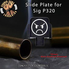 Angry Face Engraved Slide Plate for Sig p320