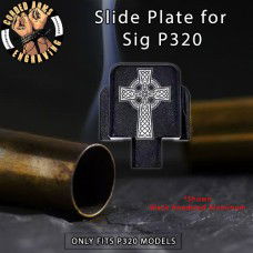 Celtic Cross Engraved Slide Plate for Sig p320