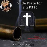 Christian Cross Engraved Slide Plate for Sig p320