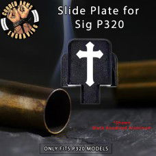 Christian Cross Engraved Slide Plate for Sig p320