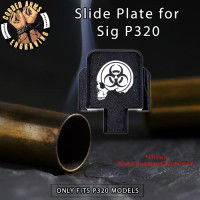 Biohazard Skull Engraved Slide Plate for Sig p320