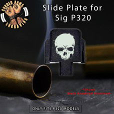 Skull 3 Engraved Slide Plate for Sig p320
