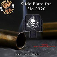 Aces of Spades Skull Engraved Slide Plate for Sig p320