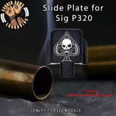 Aces of Spades Skull Engraved Slide Plate for Sig p320