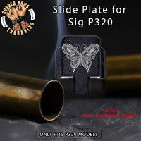 Butterfly 1 Engraved Slide Plate for Sig p320