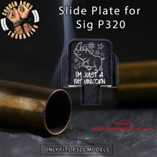 Fat Unicorn Engraved Slide Plate for Sig p320