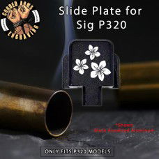 Flowers Engraved Slide Plate for Sig p320