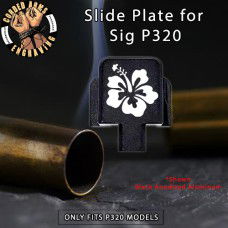 Hibiscus Engraved Slide Plate for Sig p320