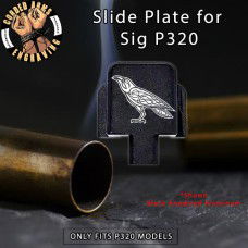 Raven Engraved Slide Plate for Sig p320