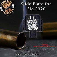 Tribal Bear Paw Engraved Slide Plate for Sig p320