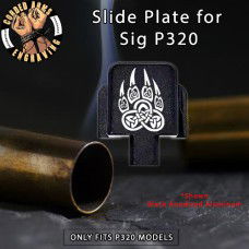 Tribal Bear Paw Engraved Slide Plate for Sig p320