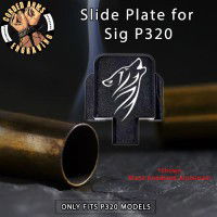 Tribal Wolf Engraved Slide Plate for Sig p320