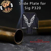 Tribal Bat Engraved Slide Plate for Sig p320