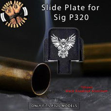 Tribal Owl Engraved Slide Plate for Sig p320
