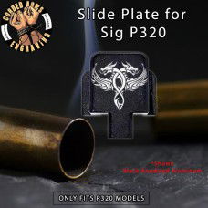 Twin Dragons Engraved Slide Plate for Sig p320