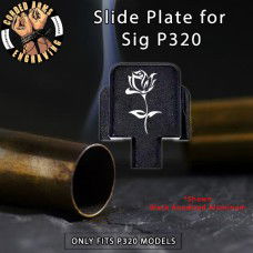 Rose 2 Engraved Slide Plate for Sig p320
