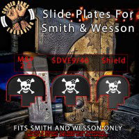 Lady CrossBones Engraved Slide Plate for Smith and Wesson