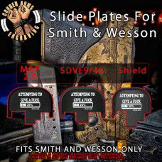 Attempting To Give a Fuck Engraved Slide Plate for Smith and Wesson
