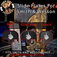 FU Skeleton Hand Engraved Slide Plate for Smith and Wesson