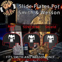 Fanged Skull Engraved Slide Plate for Smith and Wesson