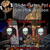 Skull 3 Engraved Slide Plate for Smith and Wesson