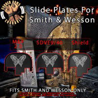 Butterfly 1 Engraved Slide Plate for Smith and Wesson