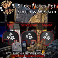 Flowers Engraved Slide Plate for Smith and Wesson
