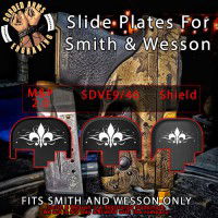 Fleur-de-lis Engraved Slide Plate for Smith and Wesson