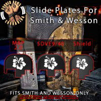 Hibiscus Engraved Slide Plate for Smith and Wesson