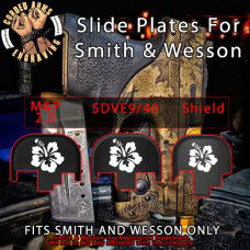 Hibiscus Engraved Slide Plate for Smith and Wesson