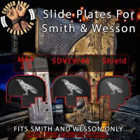 Raven Engraved Slide Plate for Smith and Wesson