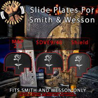 Rose 2 Engraved Slide Plate for Smith and Wesson