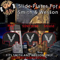 Tribal Bat Engraved Slide Plate for Smith and Wesson