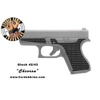 "Chevron" Custom Glock Stippling G42/43