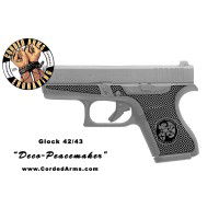 "Deco Peacemaker" Custom Glock Stippling G42/43
