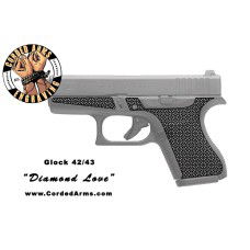 "Diamond Love" Custom Glock Stippling G42/43