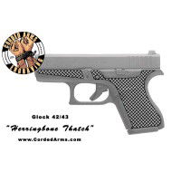 "Herring Bone" Custom Glock Stippling G42/43