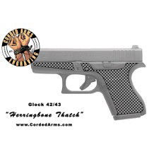 "Herring Bone" Custom Glock Stippling G42/43