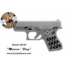 "Merica' Flag" Custom Glock Stippling G42/43