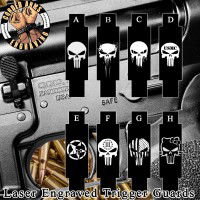 Punisher Laser Engraved Trigger Guards