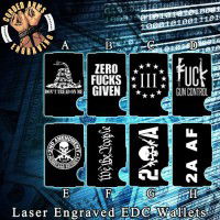 2nd Amendment Collection Laser Engraved EDC  Money Clip Credit Card Wallet