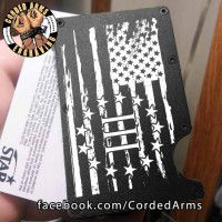 3 Percenter Flag Laser Engraved EDC  Money Clip Credit Card Wallet