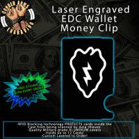25th Infantry Division Laser Engraved EDC  Money Clip Credit Card Wallet