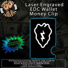 25th Infantry Division Laser Engraved EDC  Money Clip Credit Card Wallet